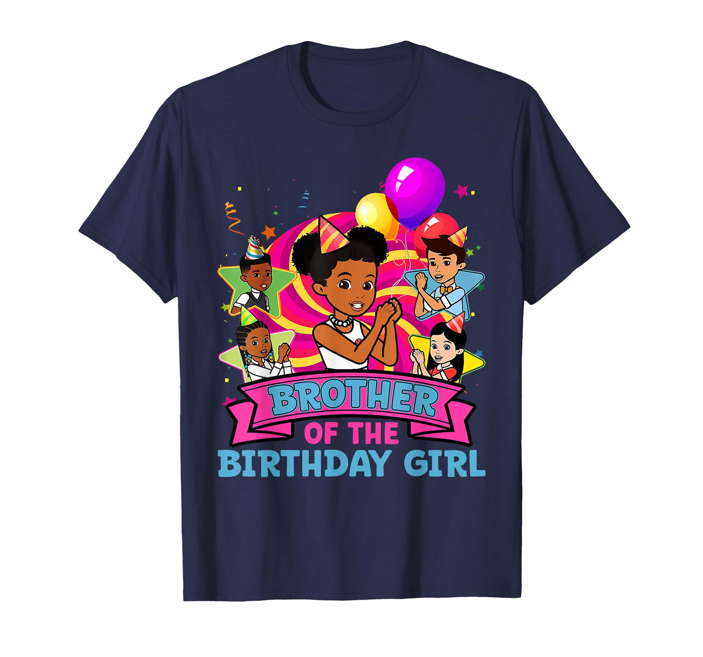 Brother the Birthday Girl Party Pink Doll Family Decorations T-Shirt