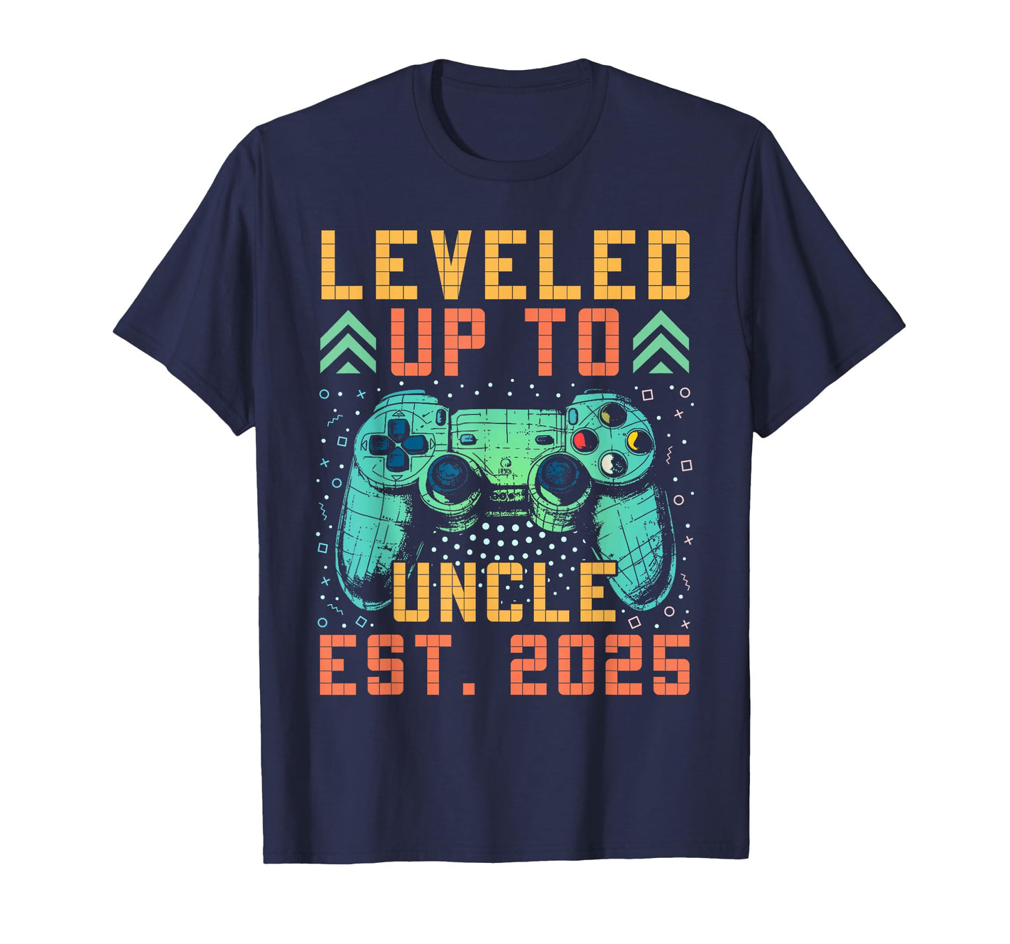 Promoted To Uncle 2025 Leveled Up To Uncle Est 2025 Gaming T-Shirt