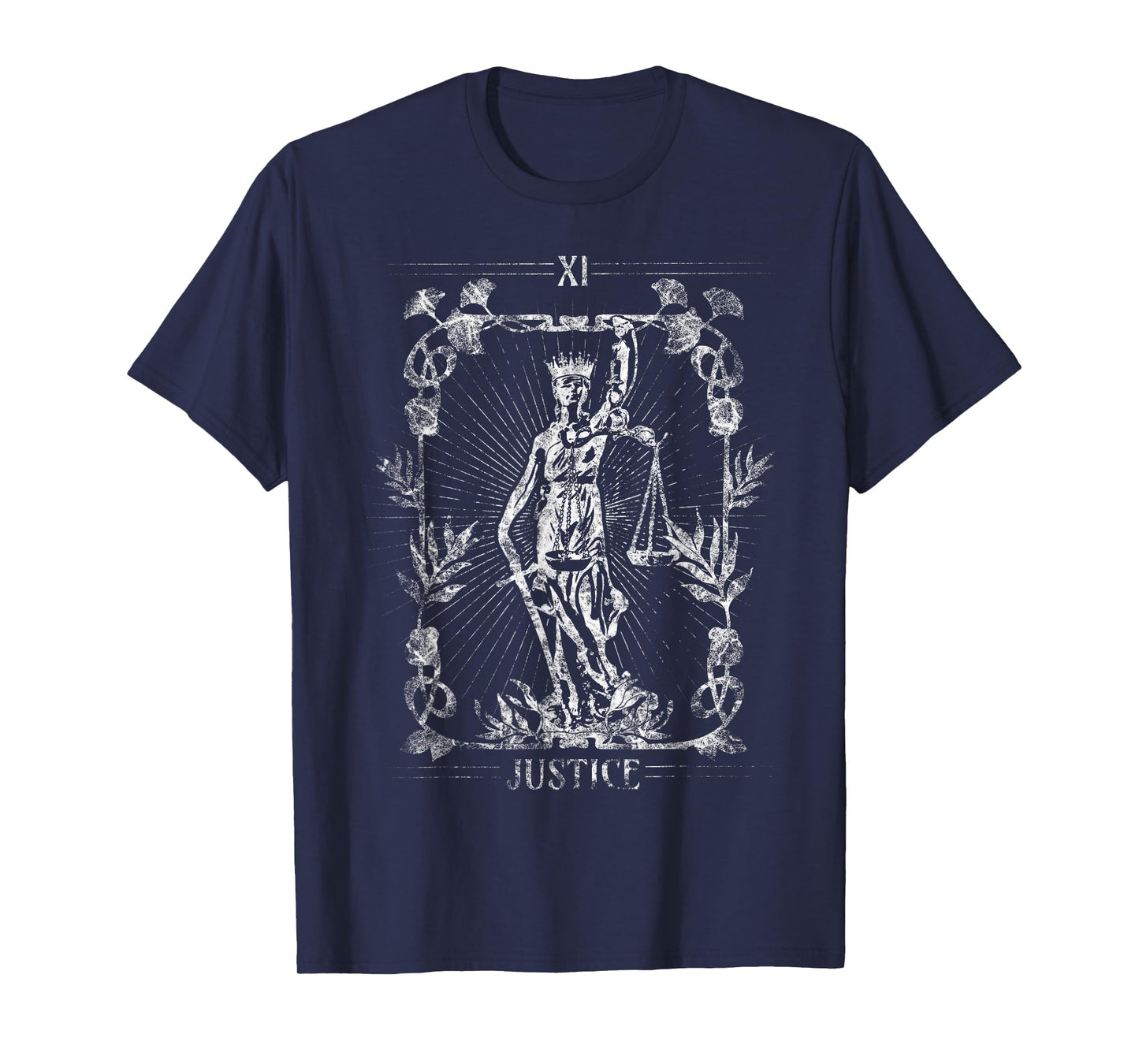 Justice Tarot Card Vintage Gothic Retro Style T-Shirt