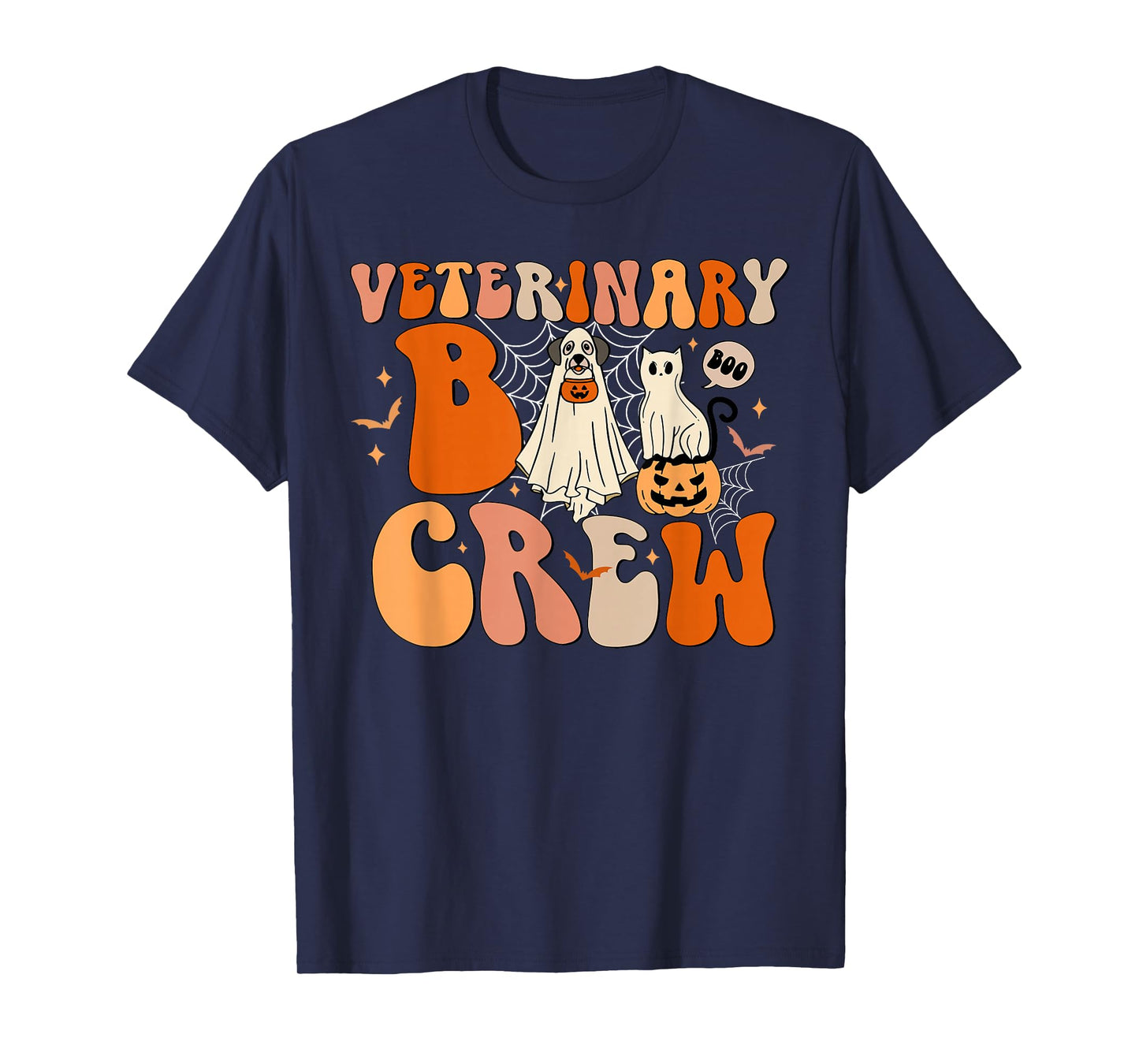 Spooky Veterinary Boo Crew Veterinarian Halloween Vet Tech T-Shirt