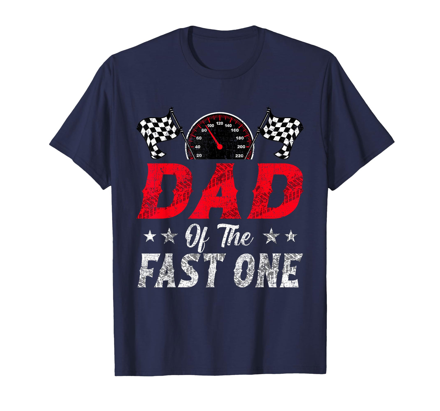 Dad Of The Fast One 1st Birthday Racing Car Family T-Shirt