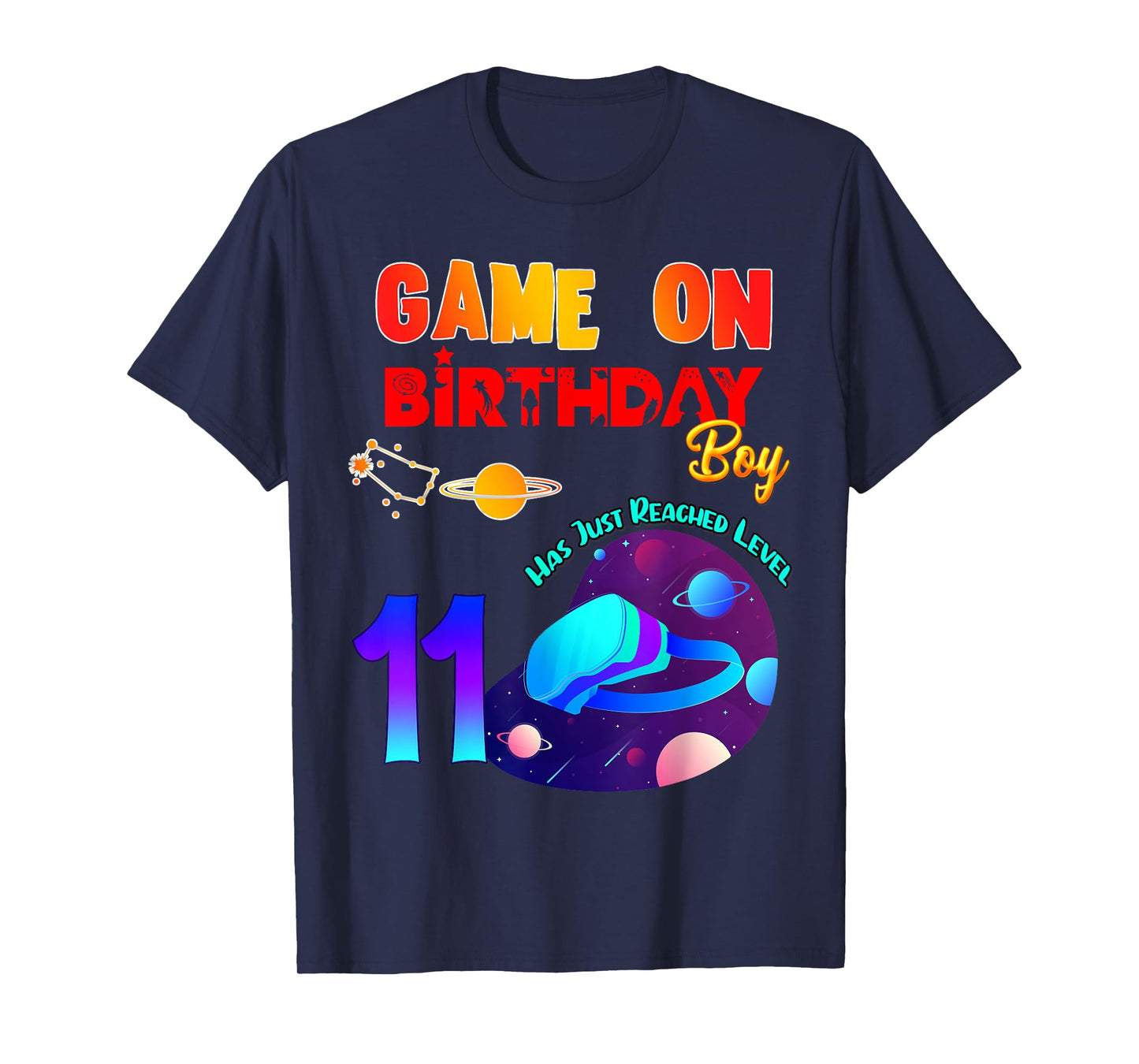 VR Virtual Reality Game On 11 Birthday Party Matching Outfit T-Shirt
