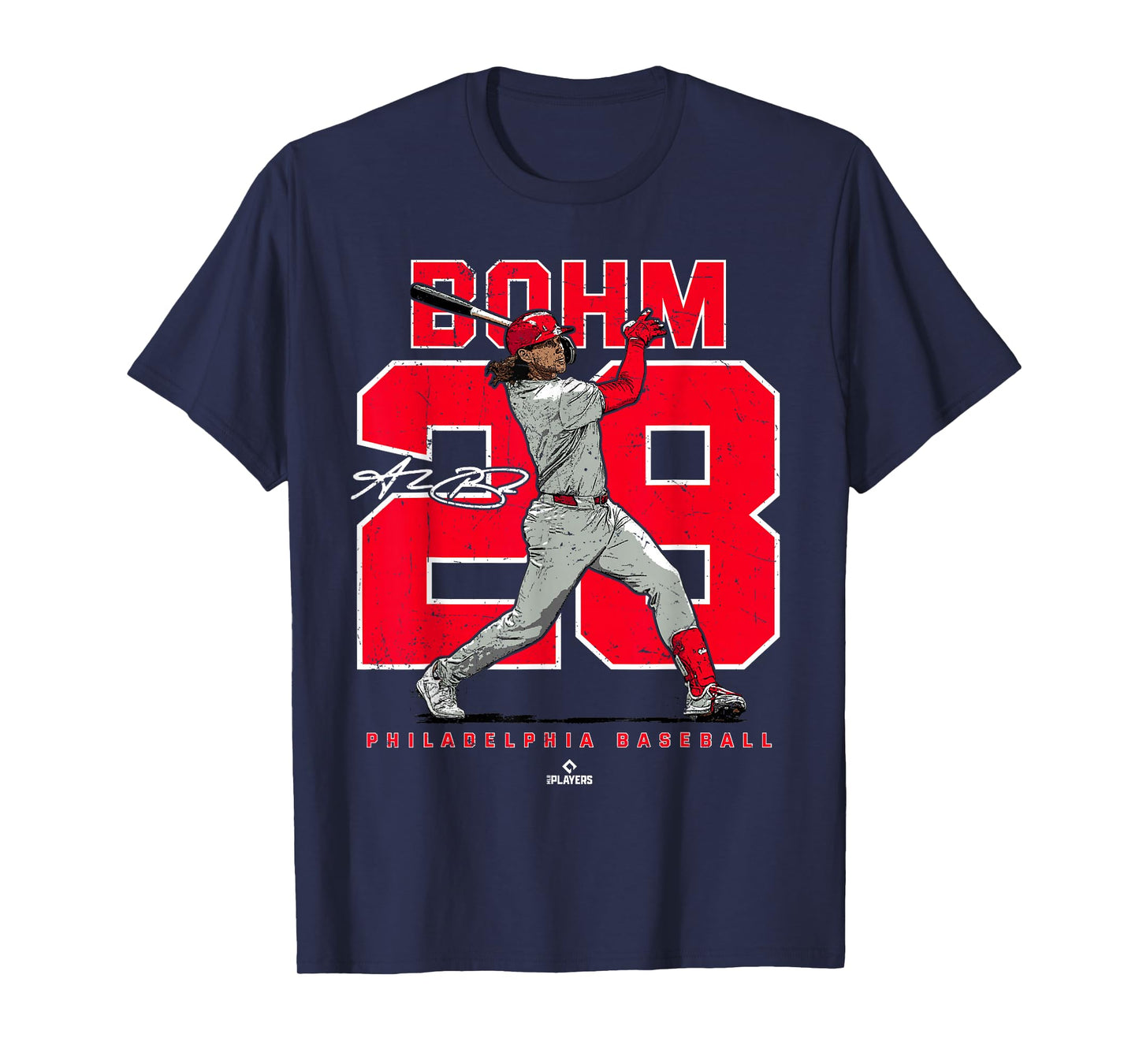 Ballpark MVP Number and Portrait Alec Bohm Philadelphia MLBPA T-Shirt, Small, Black