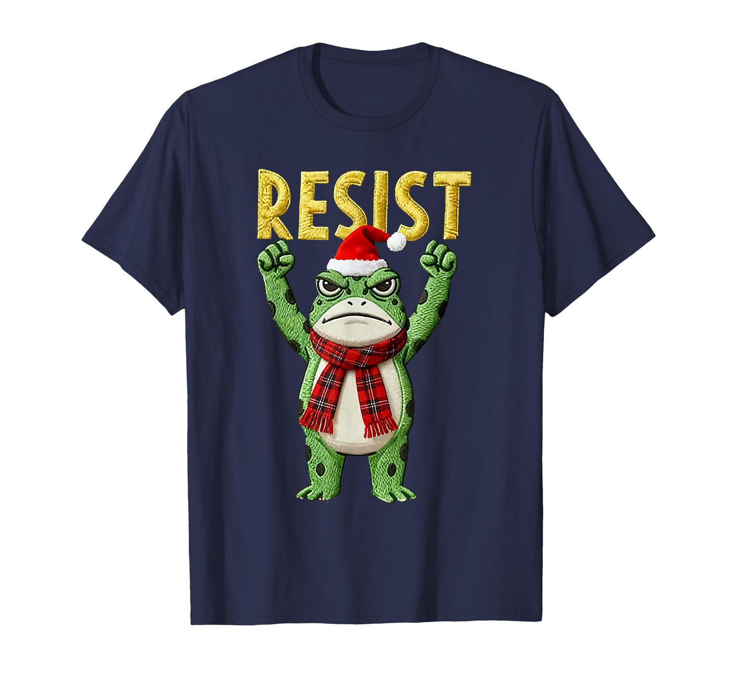 Portland Frog Protest Frog Women No Kings Christmas Santa T-Shirt