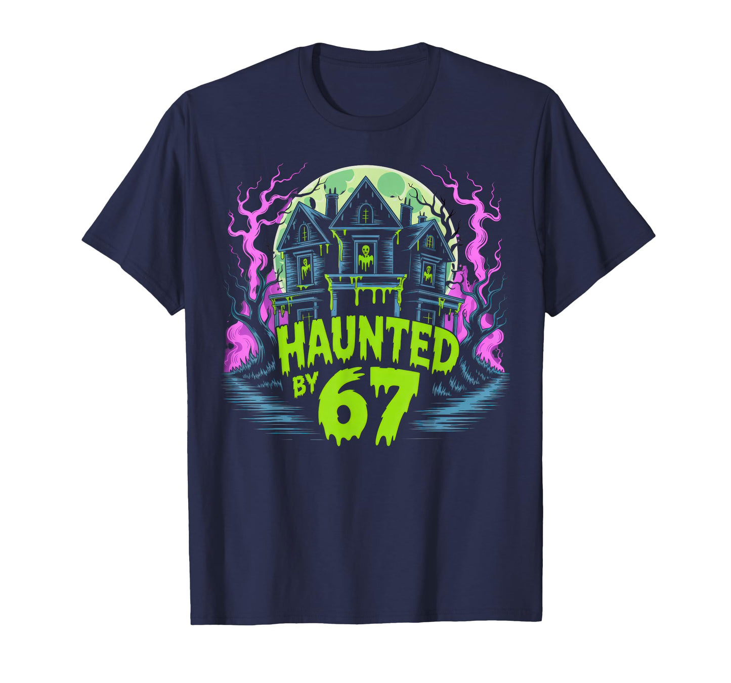 67 Meme Halloween Costume Haunted by 6-7 Brainrot Six Seven T-Shirt