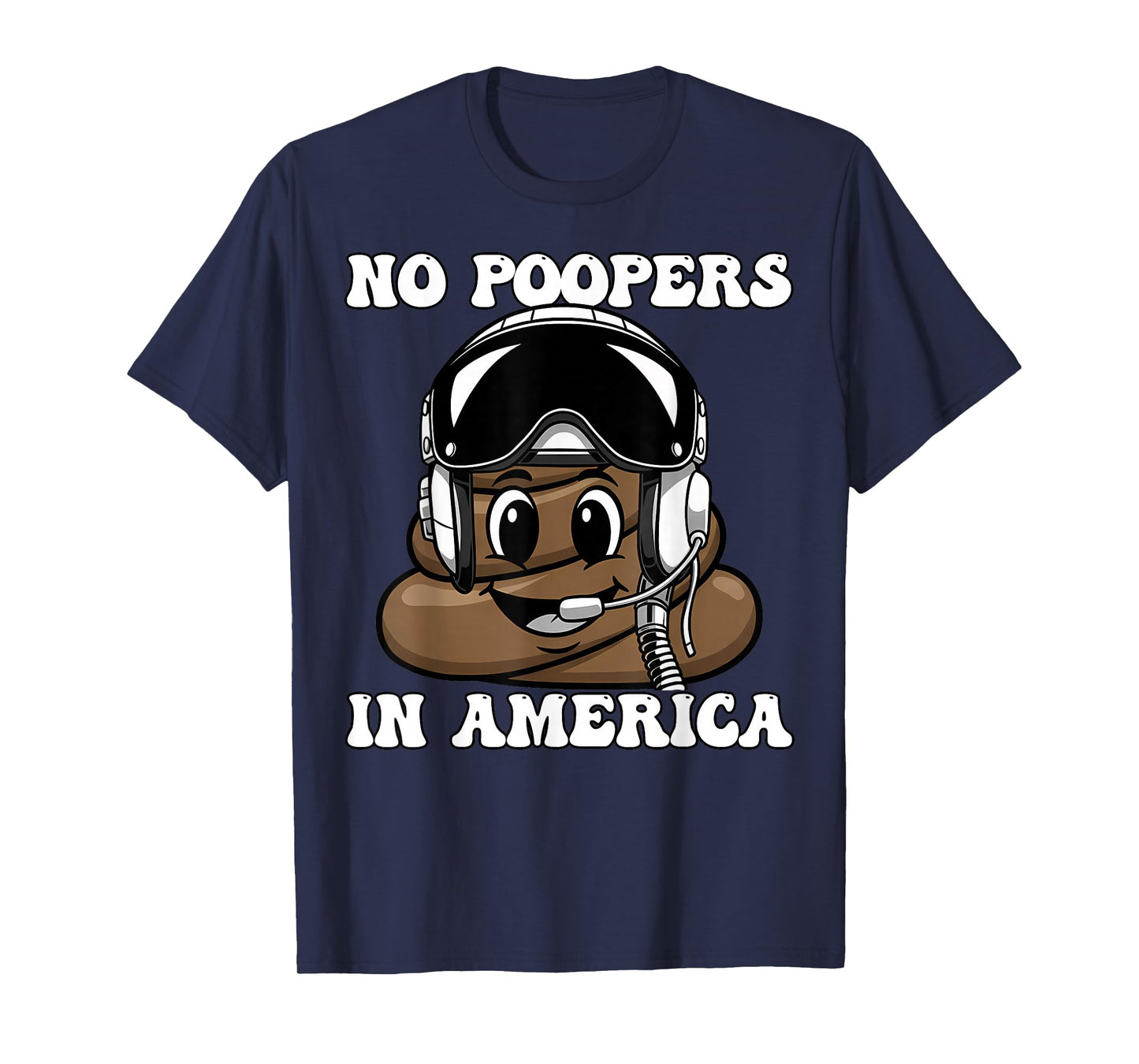 No Kings in America Resist Funny Pooper Jet Fighter Pilot T-Shirt
