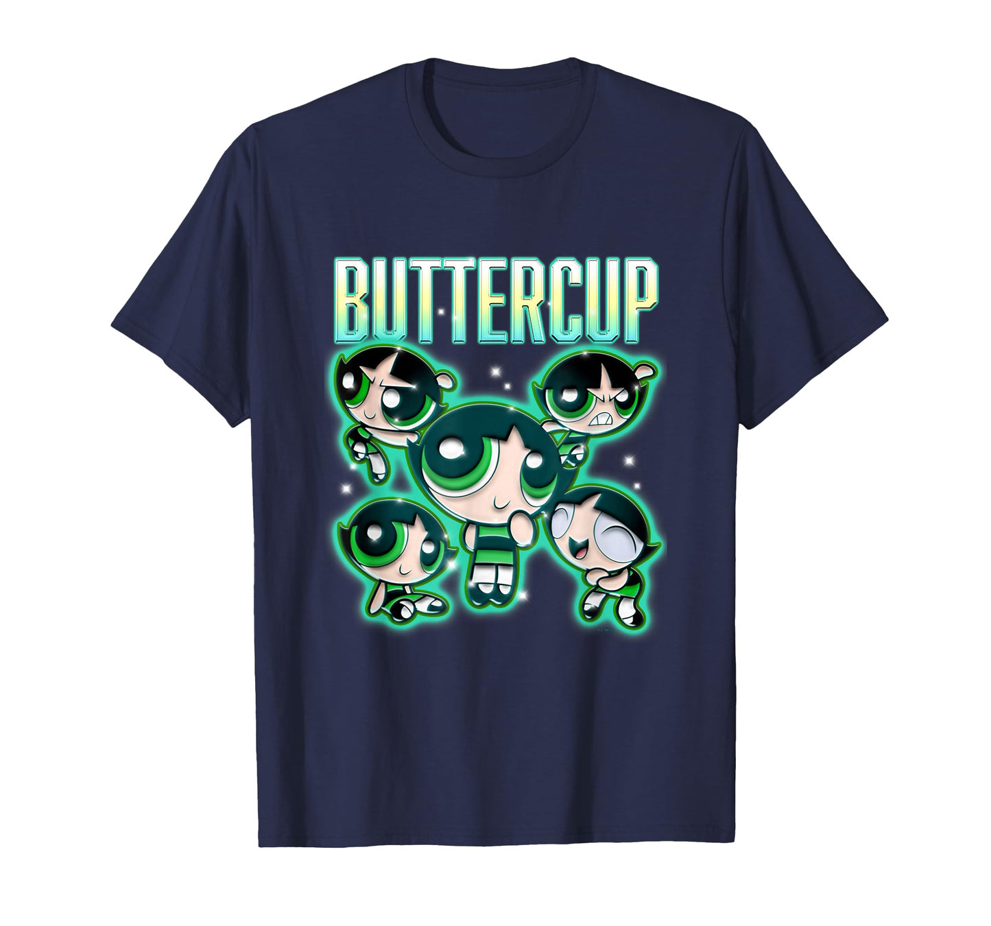 The Powerpuff Girls Buttercup Chrome Multi Pose T-Shirt