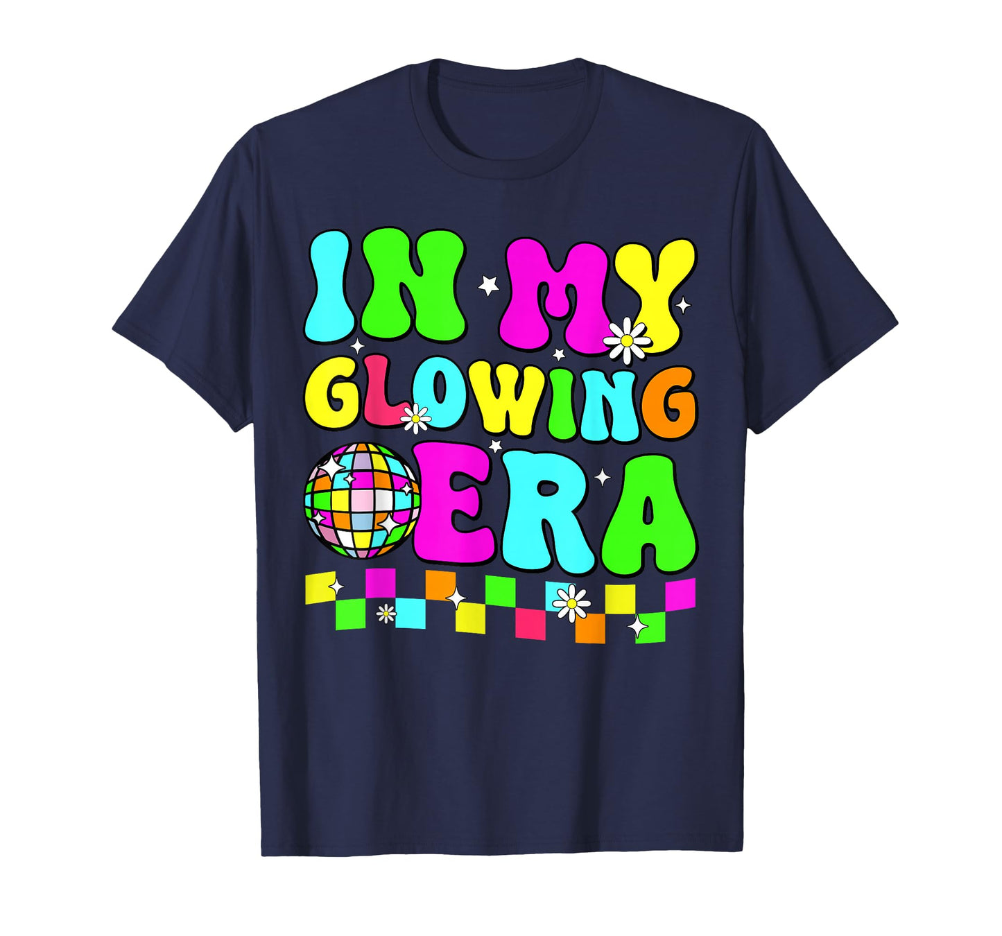 In My Glowing Era Retro Colorful Tie Dye Quote Group Team T-Shirt