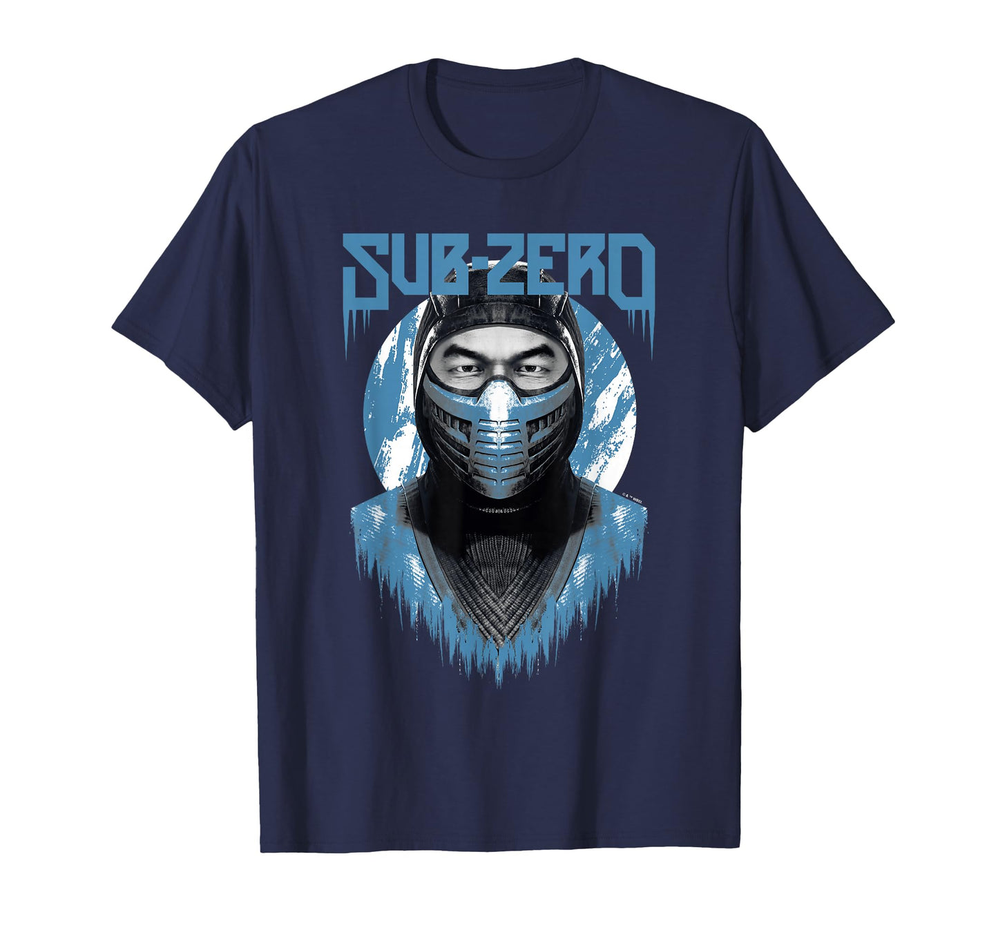 Mortal Kombat Klassic Sub-Zero Big Face Bust Portrait Logo T-Shirt