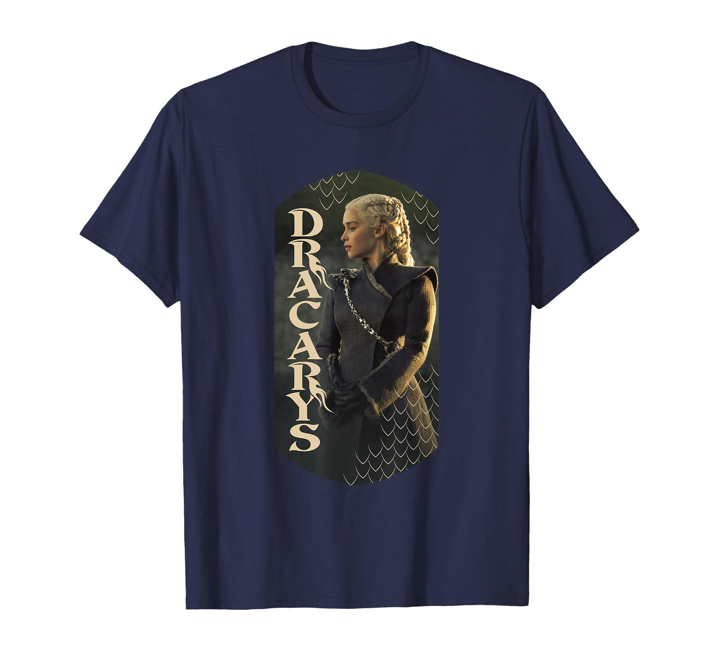 Game Of Thrones Dracarys Daenerys Targaryen Vignette Panel T-Shirt, Small, Black