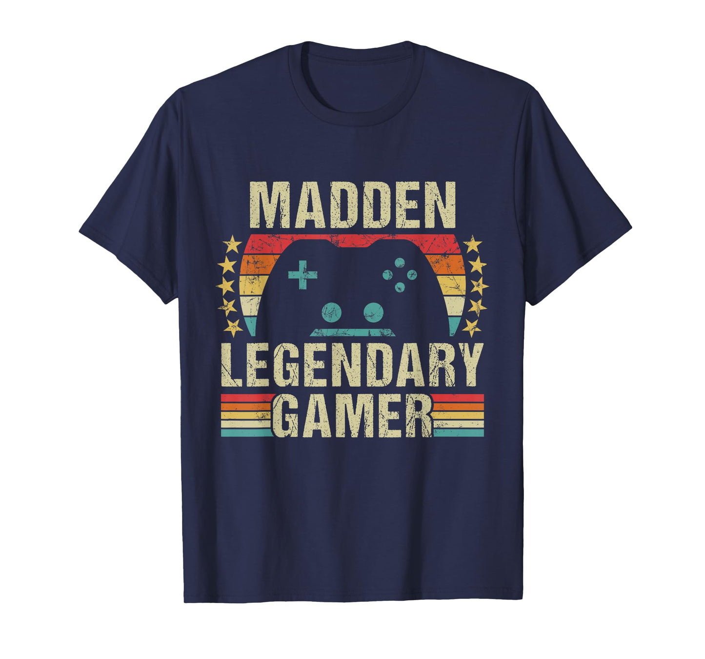 Madden Gamer Retro Gaming Vintage Game Personalized 70s T-Shirt