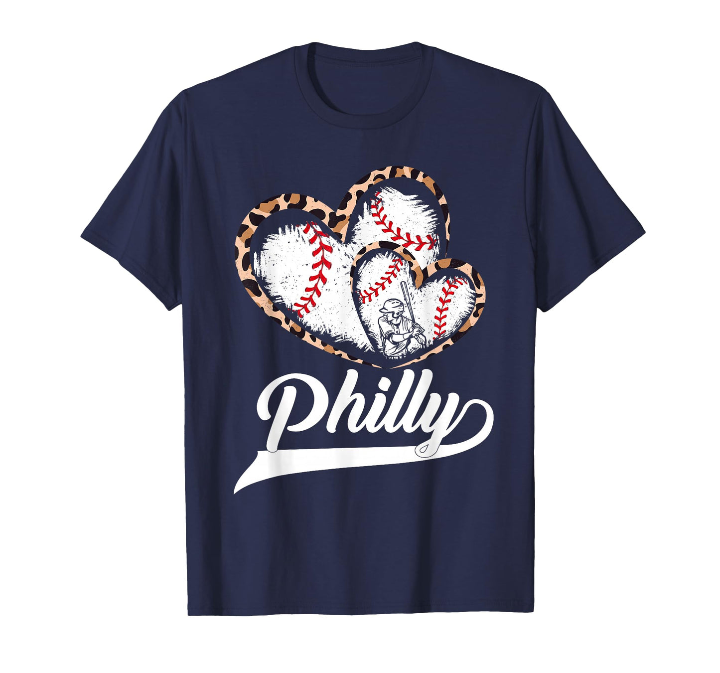 Philadelphies Souvenir Leopard Heart I Love Philadelphies T-Shirt