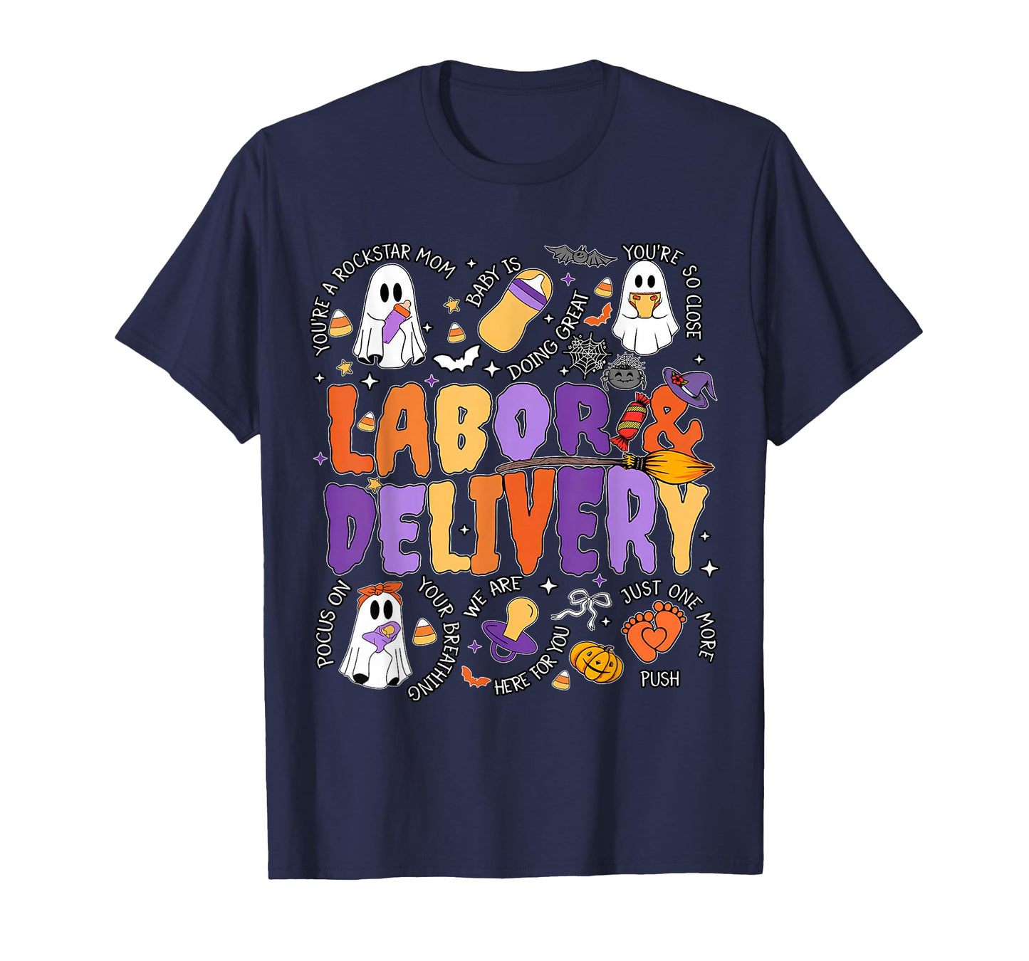 Cute Halloween Labor and Delivery Nurse, Halloween L&d Nurse T-Shirt