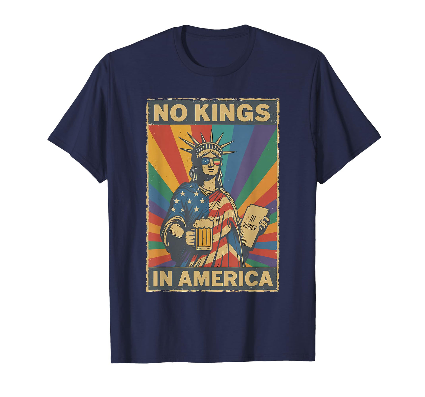 No Kings in America Democracy Inspired Design T-Shirt