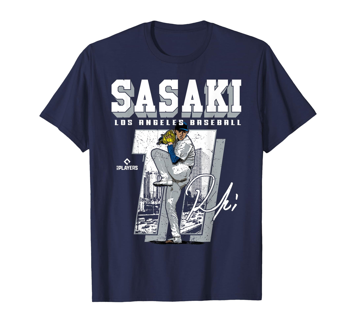 Roki Sasaki | Los Angeles D MLB Baseball Players| MLBROS201M T-Shirt