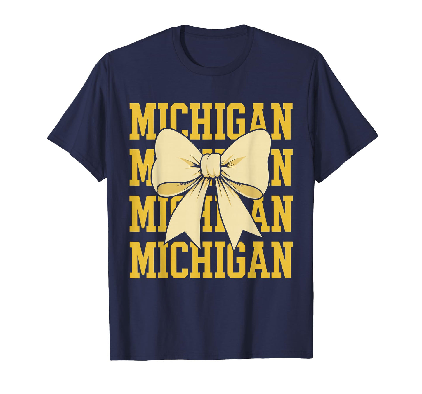 Retro Michigan Preppy Coquette Bow Women Girls Kids T-Shirt