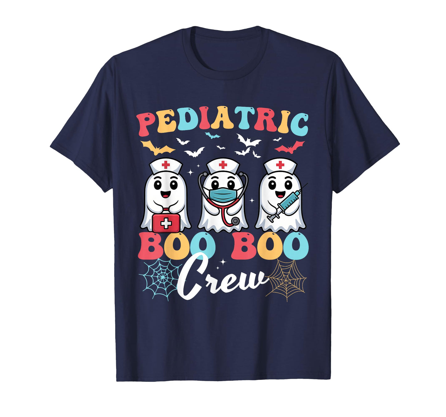 Pediatric Nurse Boo Boo Crew Ghost Nurse Halloween 2025 T-Shirt