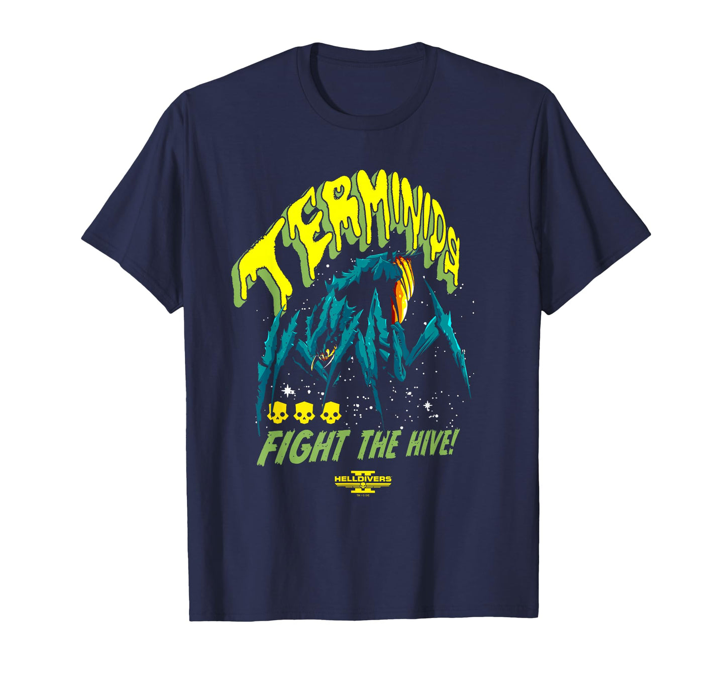 Helldivers 2 Sony Playstation Video Game Retro Terminids T-Shirt
