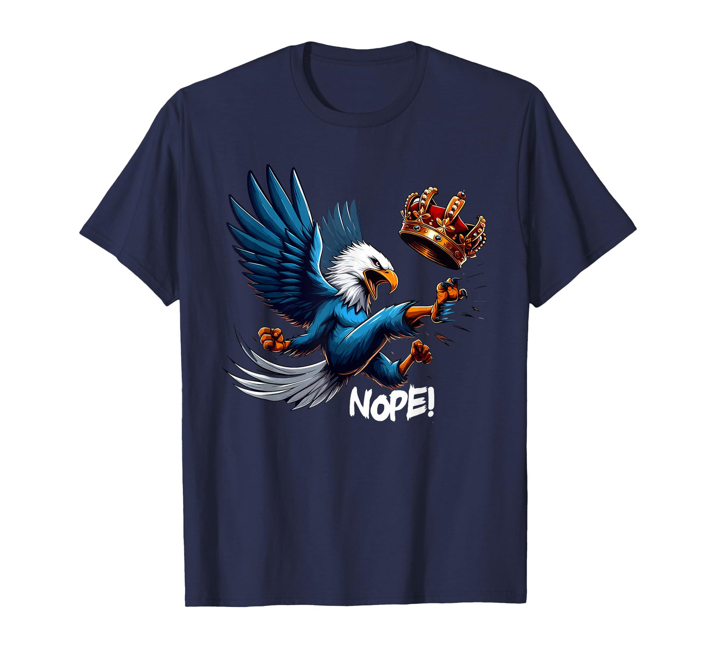 No Kings Nope Bold Minimal Protest Statement T-Shirt