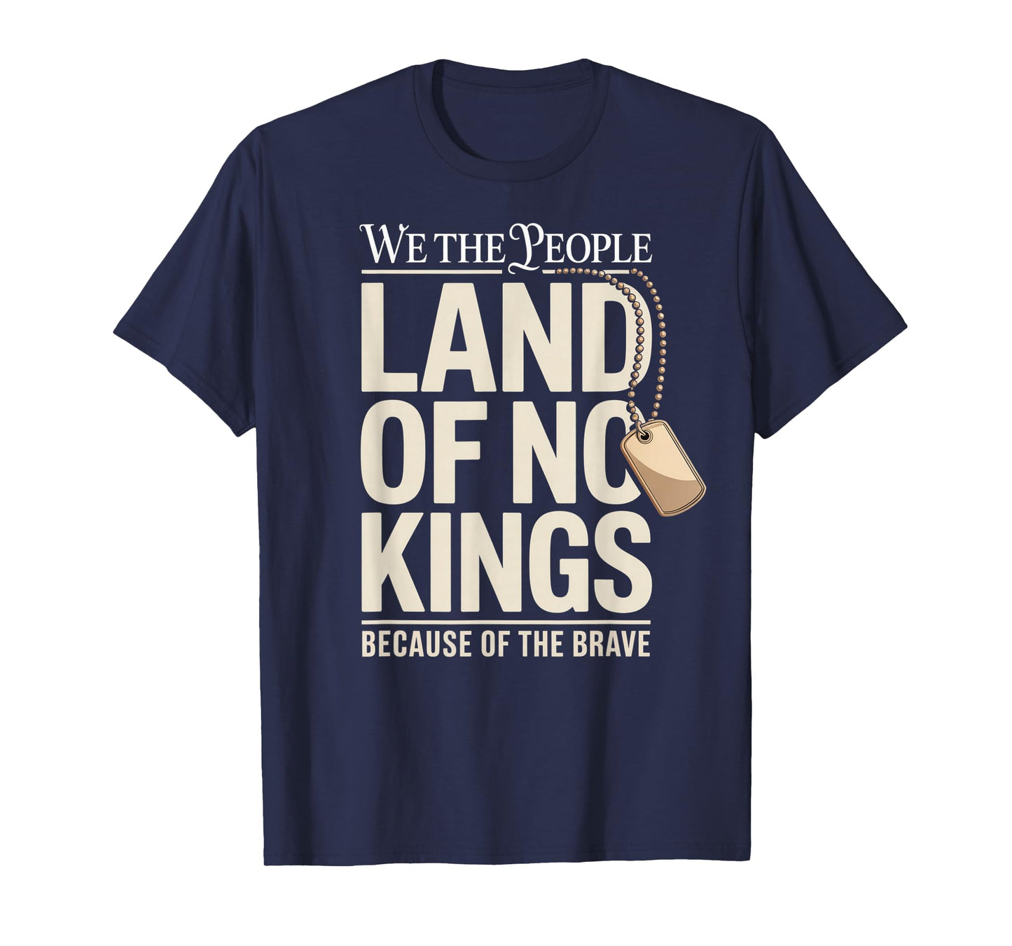 America Vintage No Kings Day Because of The Brave T-Shirt