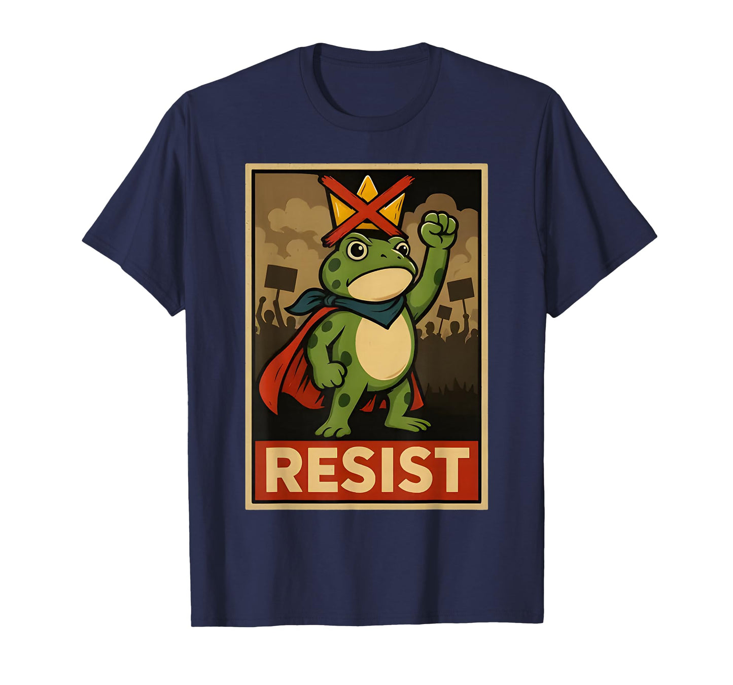 Stand with Frog No Kings Day for Men and Women T-Shirt