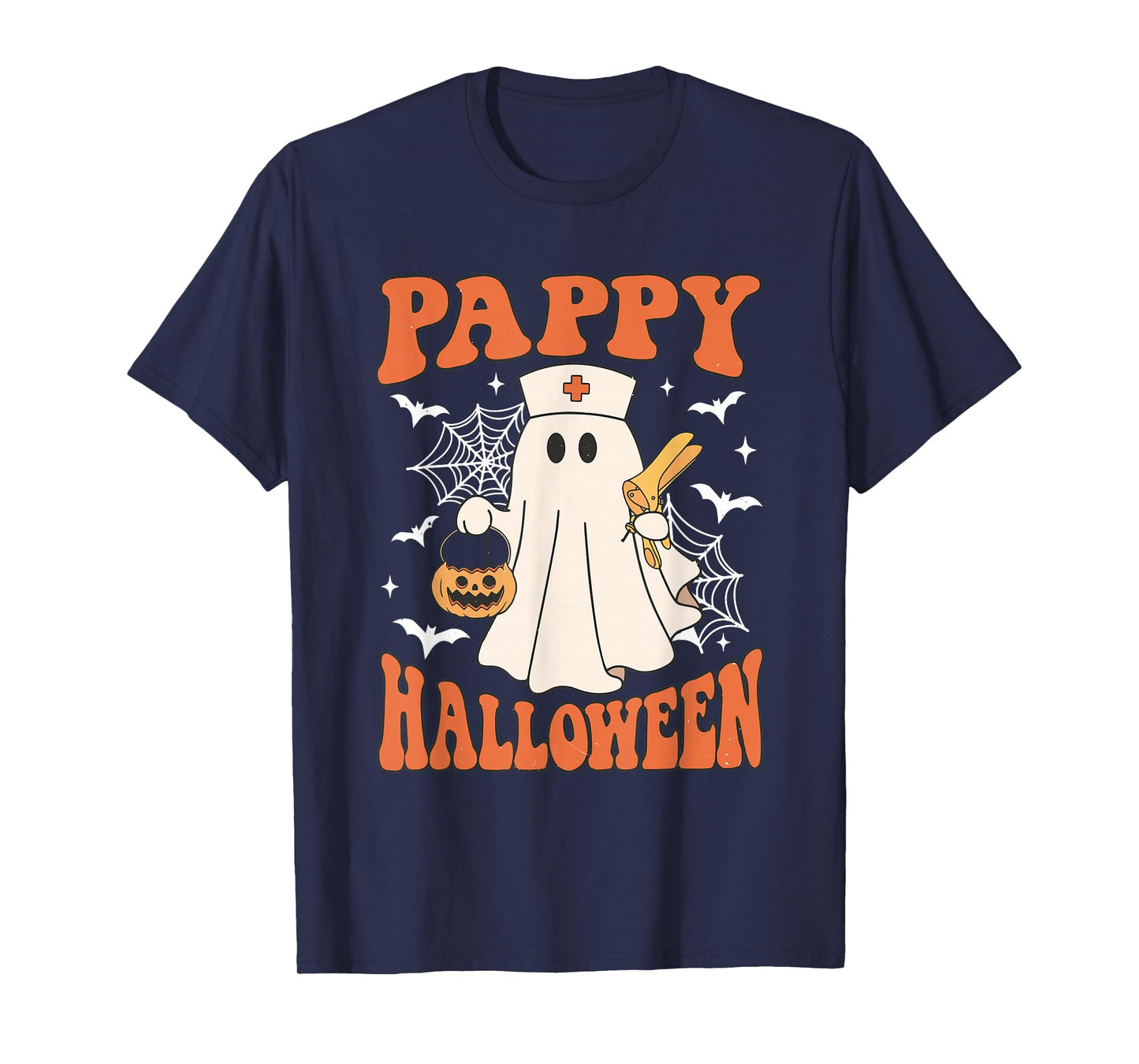 Pappy Halloween Ghost Nurse Speculum OB Nurse Gynecologist T-Shirt