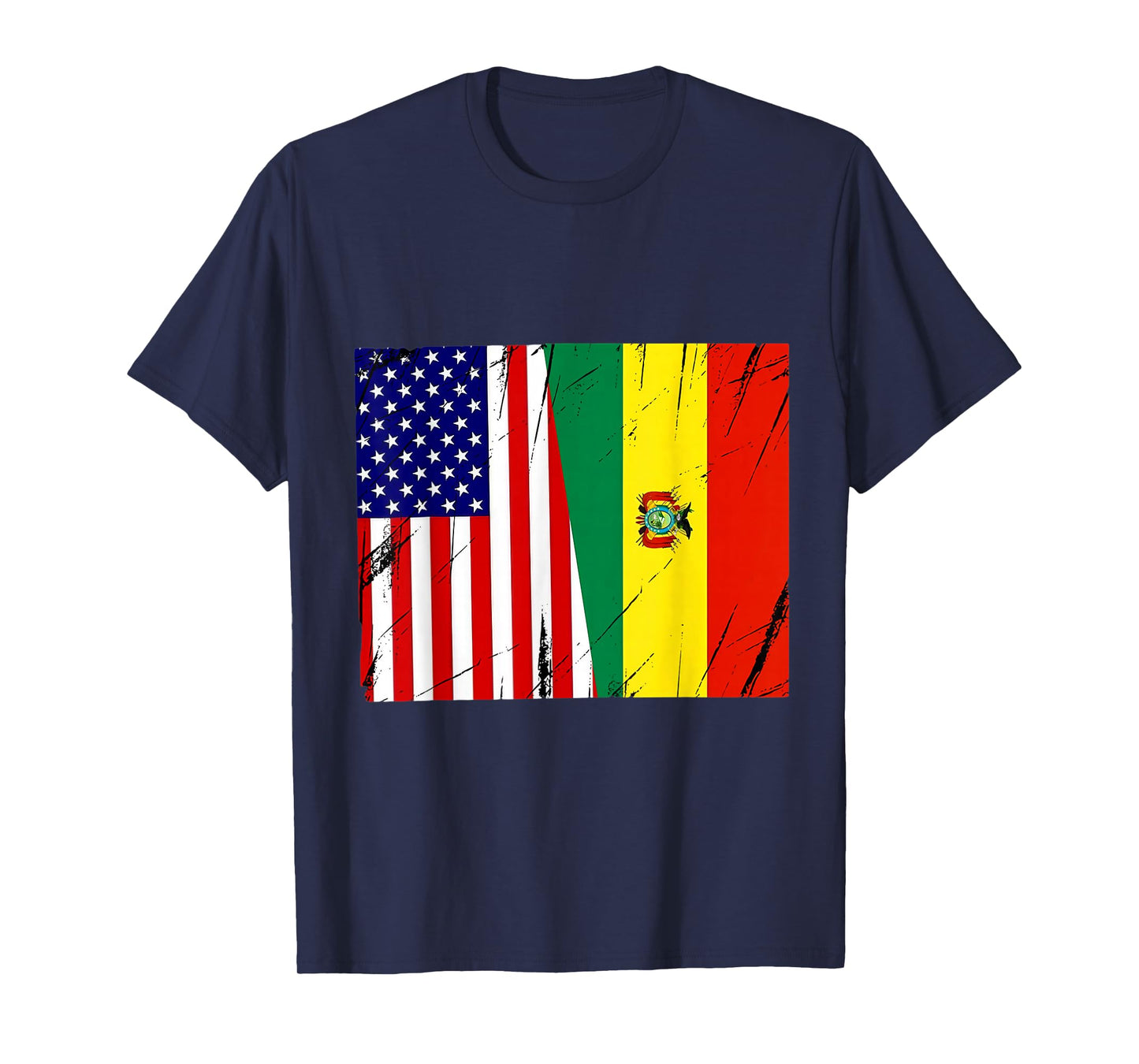 American Flag Bolivia Bolivian Flag Bolivia Roots Bolivia T-Shirt