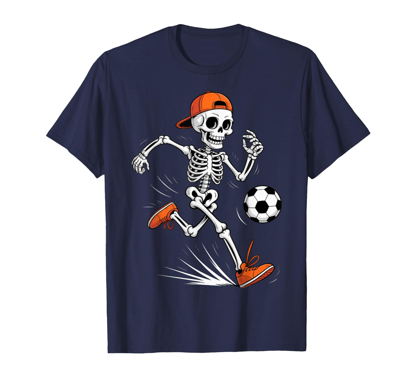 Skeleton Soccer Halloween Costume Funny Men Boys Kids Tee T-Shirt