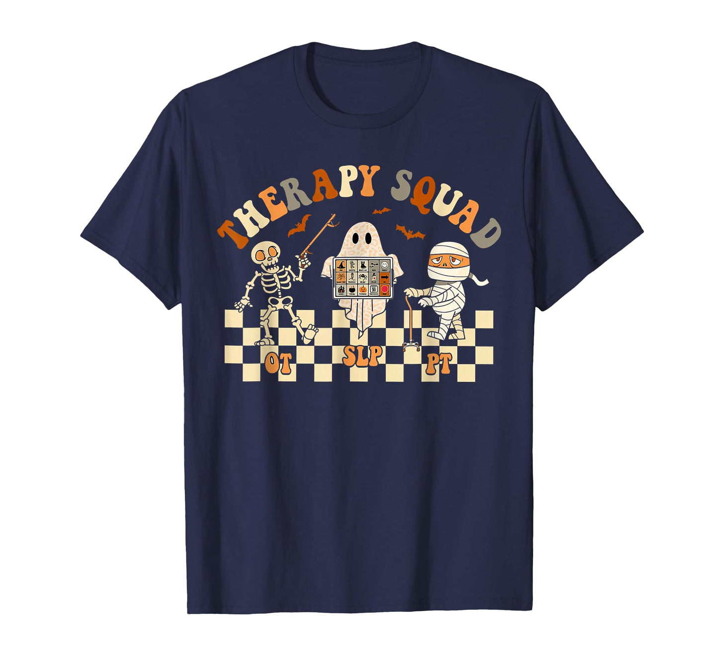 Retro Therapy Squad SLP OT PT Team Halloween Speech Physical T-Shirt