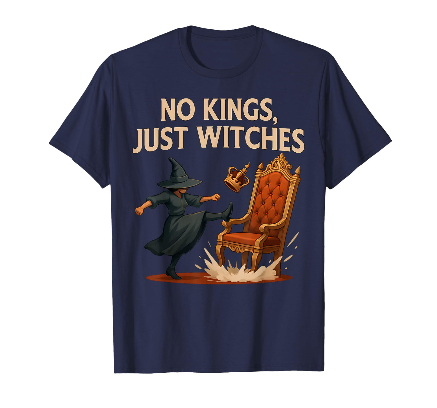 No Kings Just Witches Feminist Witchcore Activist Halloween T-Shirt