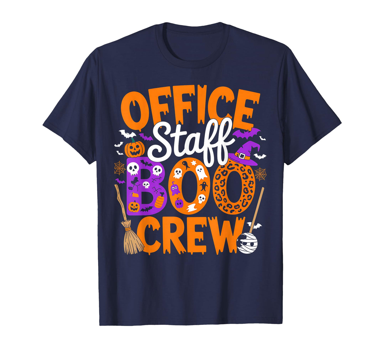 Office Staff Boo Crew Halloween Matching Costume Fun Office T-Shirt