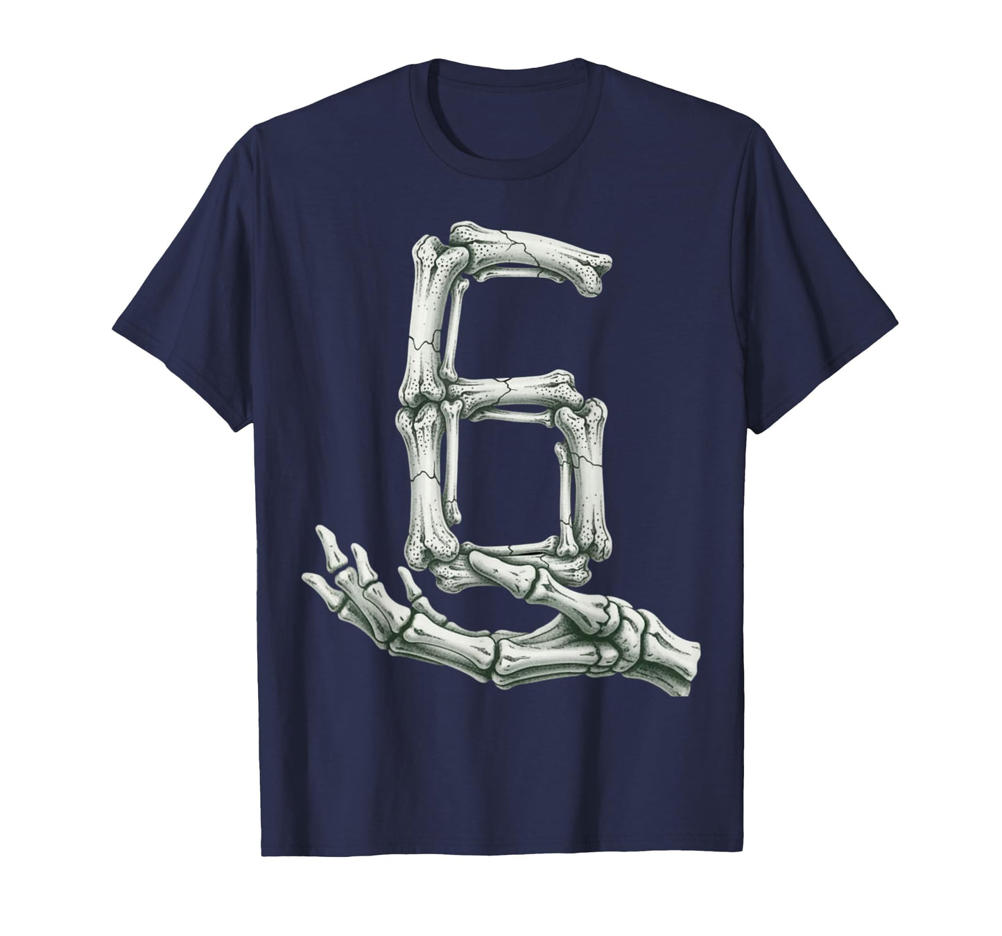 6 7 Halloween Skeleton Funny 67 Meme Gen Alpha Six Seven 6 T-Shirt