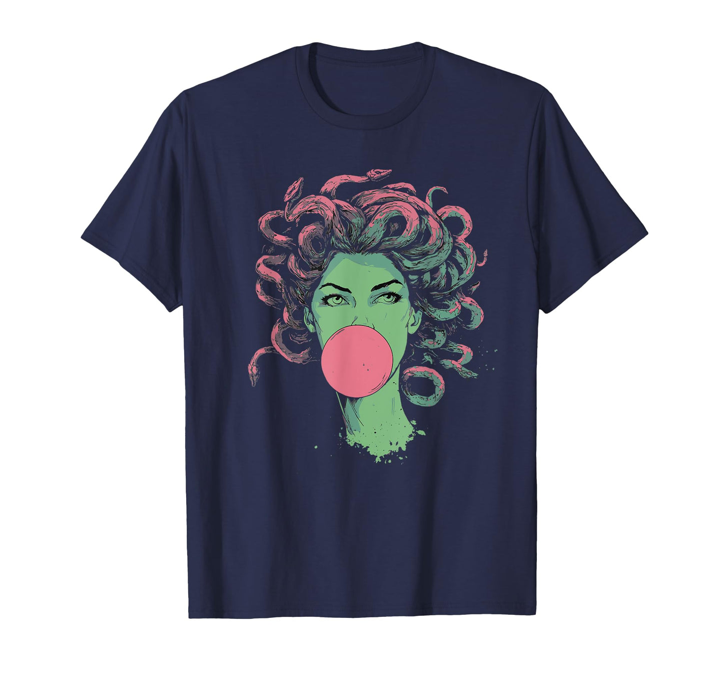 Medusa Bubblegum Mythological Snake Hair Goddess T-Shirt