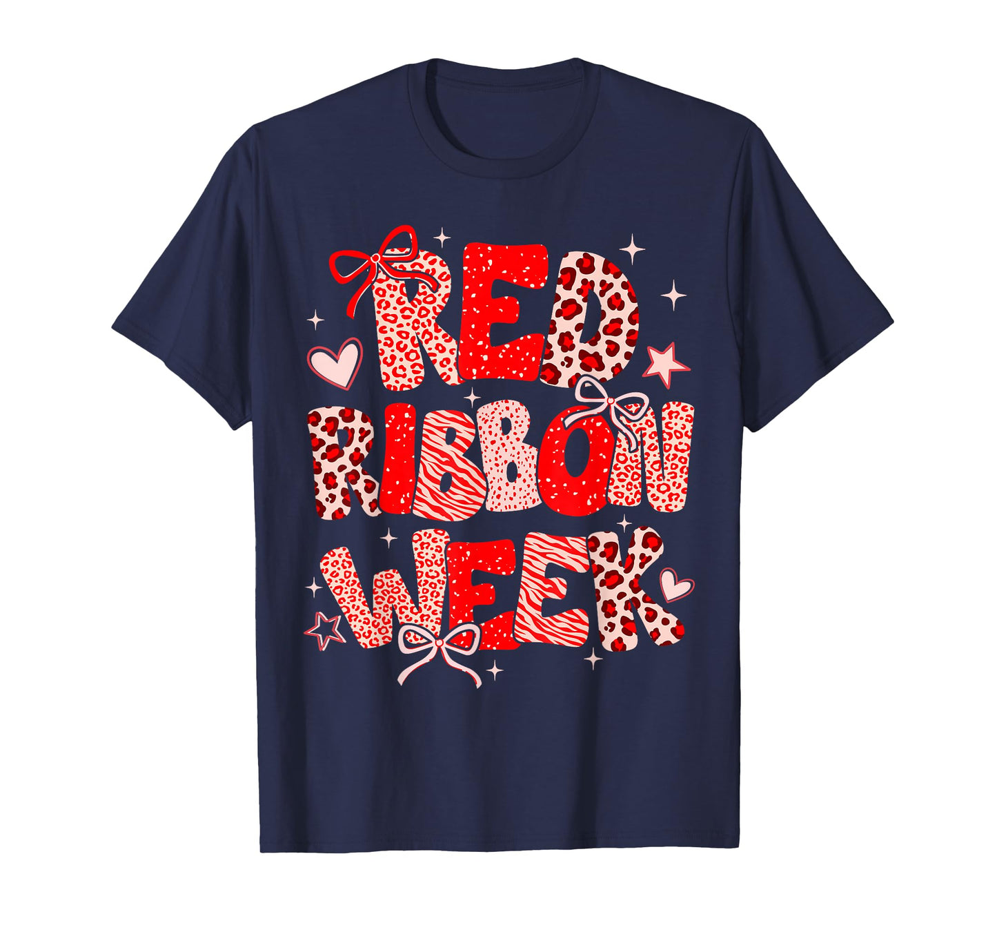 Red Ribbon Week Awareness Coquette Drug Free Anti-Drug T-Shirt