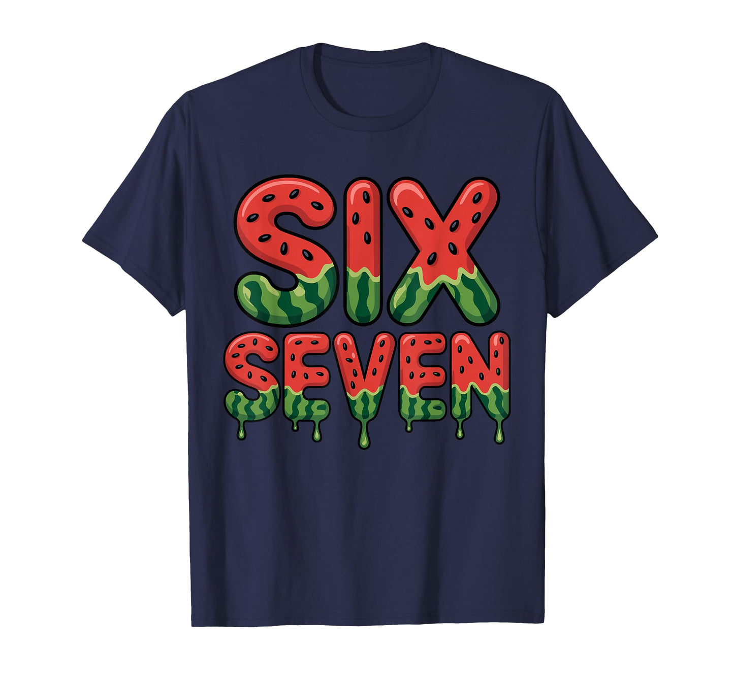 Funny Six Seven Meme 6 7 Shirt Retro T-Shirt
