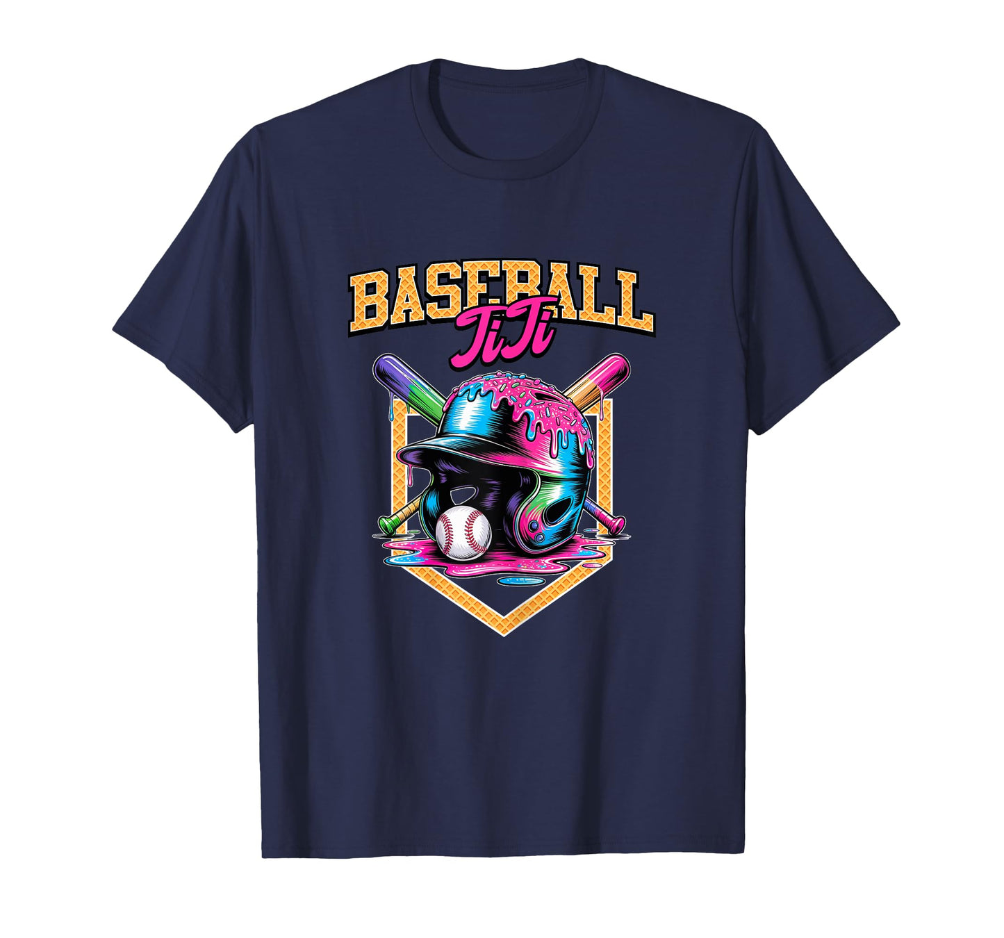 Baseball Titi Tie Dye Baseball Drip For Women Girls T-Shirt