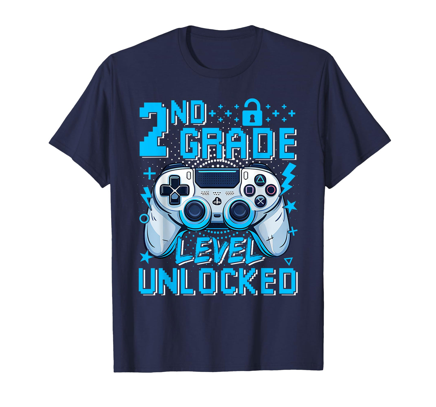 2nd Grade Level Unlocked Video Game First Day Boy Kid T-Shirt