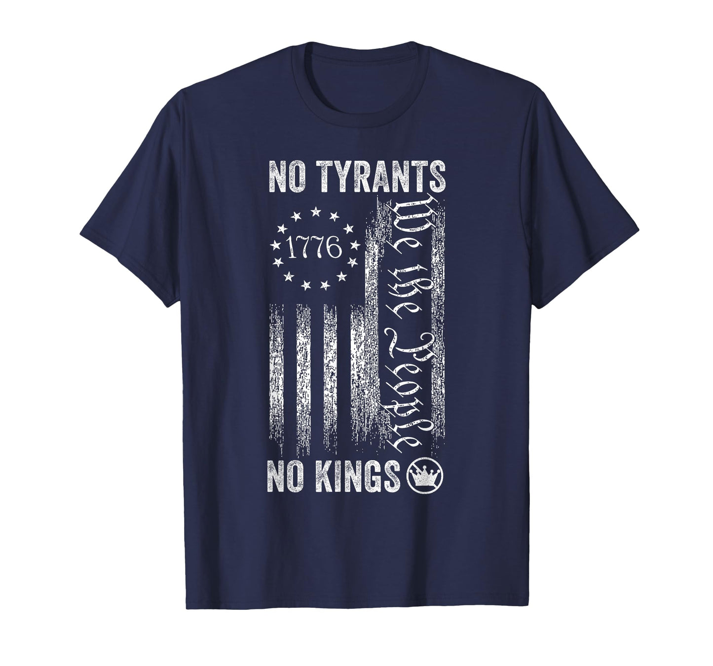 No Kings America Vintage Flag No Kings Day T-Shirt