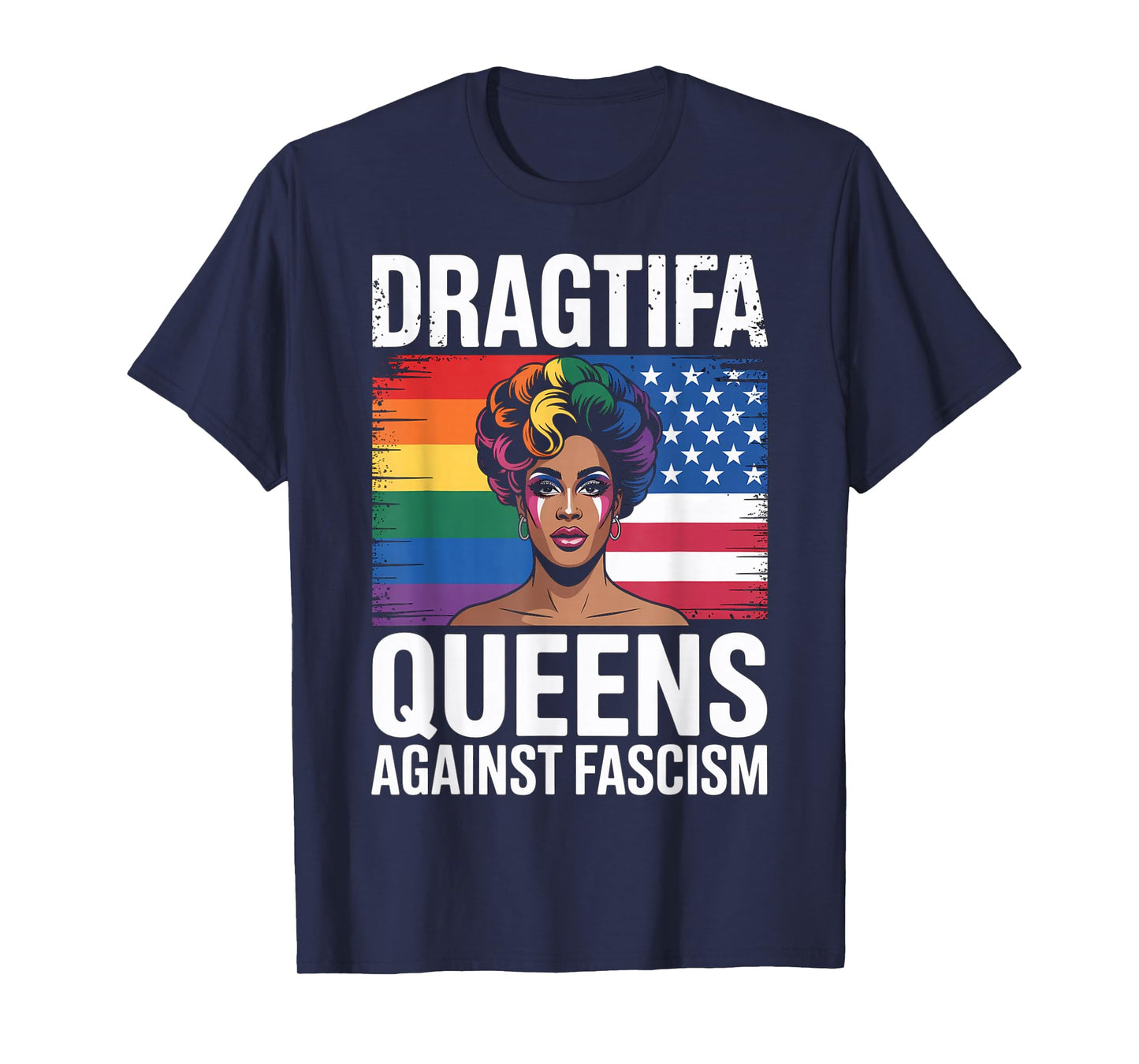 Dragtifa Black Queens Against Fascism Resist No Kings LGBTQ T-Shirt