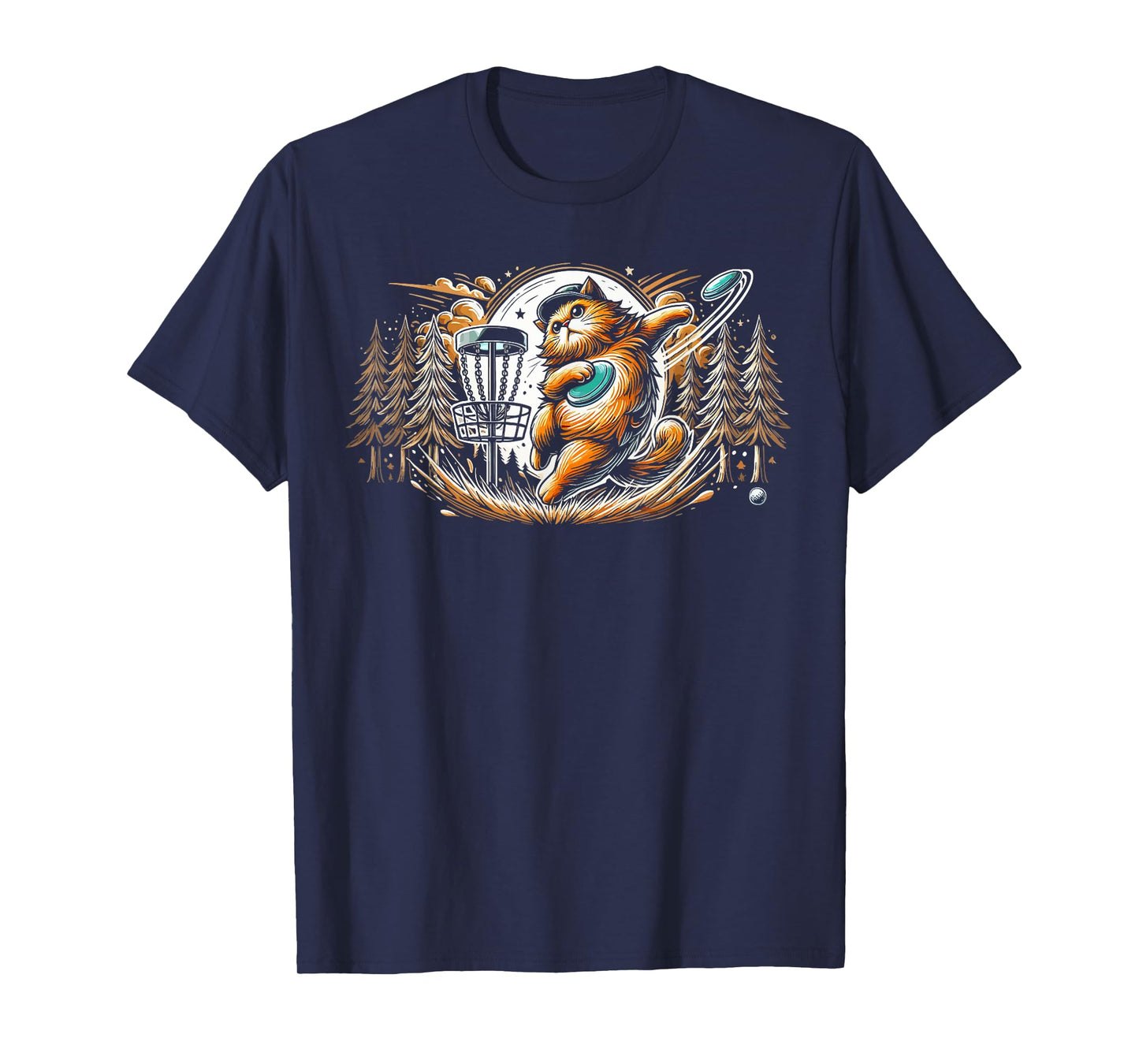 Cat Playing Disc Golf Sports Frolfer Athlete Game Disc Golf T-Shirt
