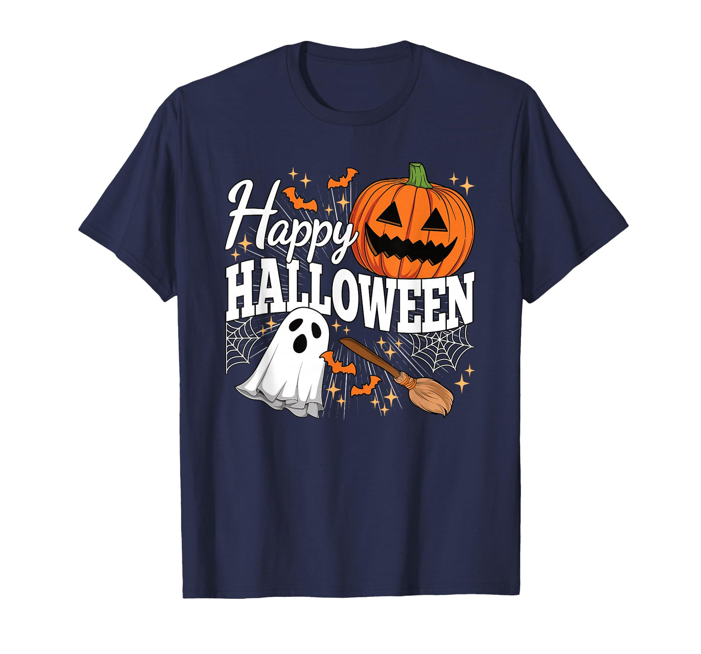 Happy Halloween Ghost Scary Pumpkin Men Women Kids T-Shirt