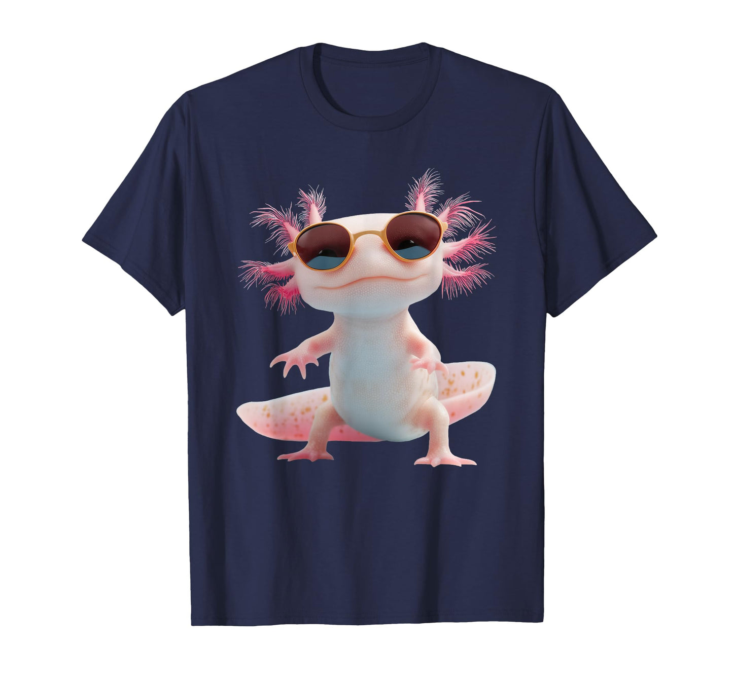Axolotl Wearing Sunglasses Kawaii Funny Graphic T-Shirt