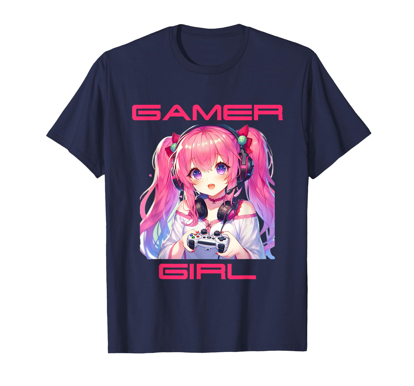 Gamer Girl Anime Birthday Gaming Graphic Teen Girls Women T-Shirt