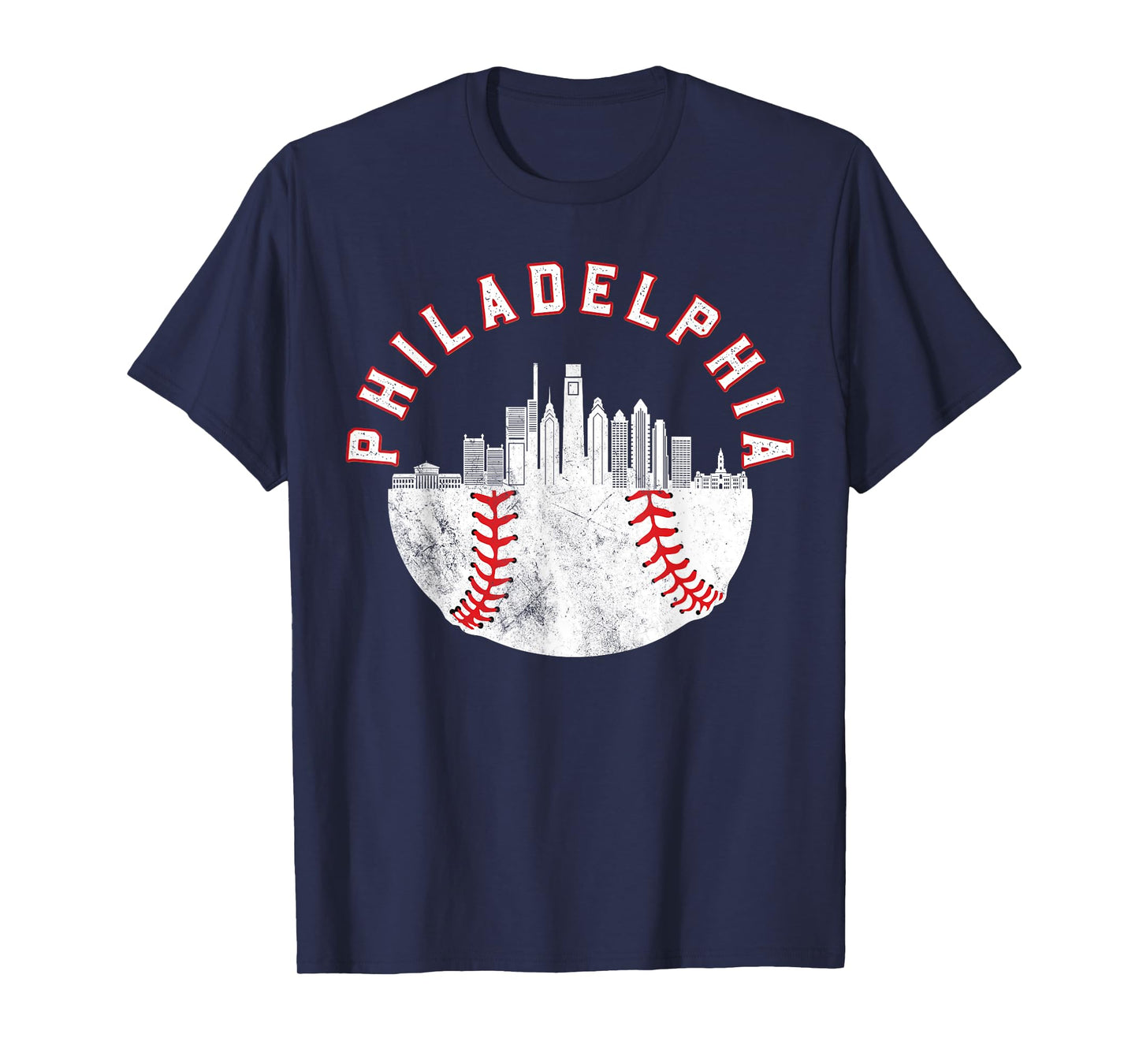 Vintage Philadelphia Skyline Retro Cityscape T-Shirt