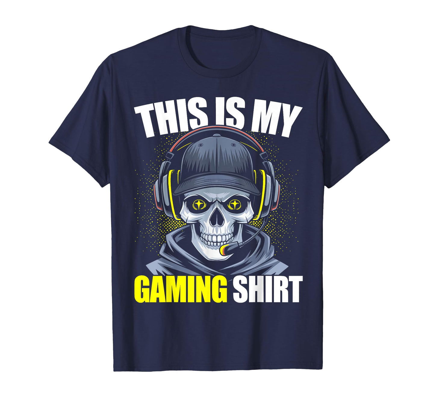 Cool Gamer Skeleton Gaming Video Games Unisex-Child Classic Fit Black Gaming T-Shirt