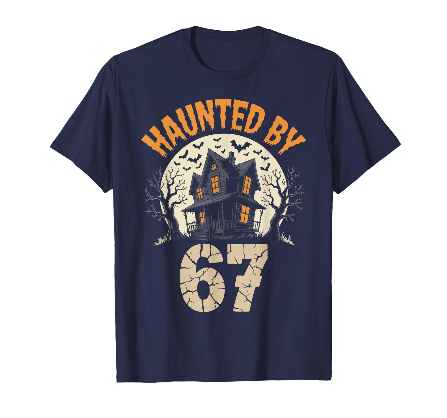 Haunted by 6-7 Brainrot Six Seven 67 Meme Halloween Costume T-Shirt