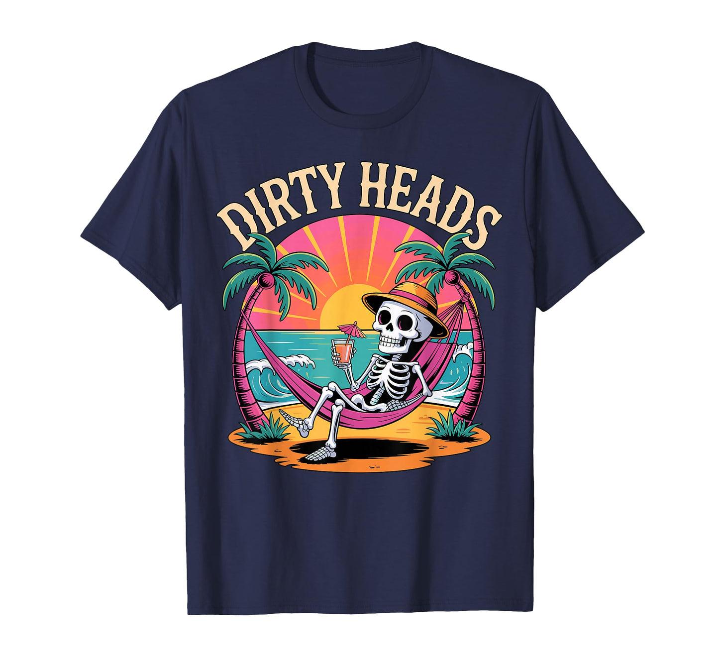 Dirty Heads Skeleton Beach Summer Vacation T-Shirt