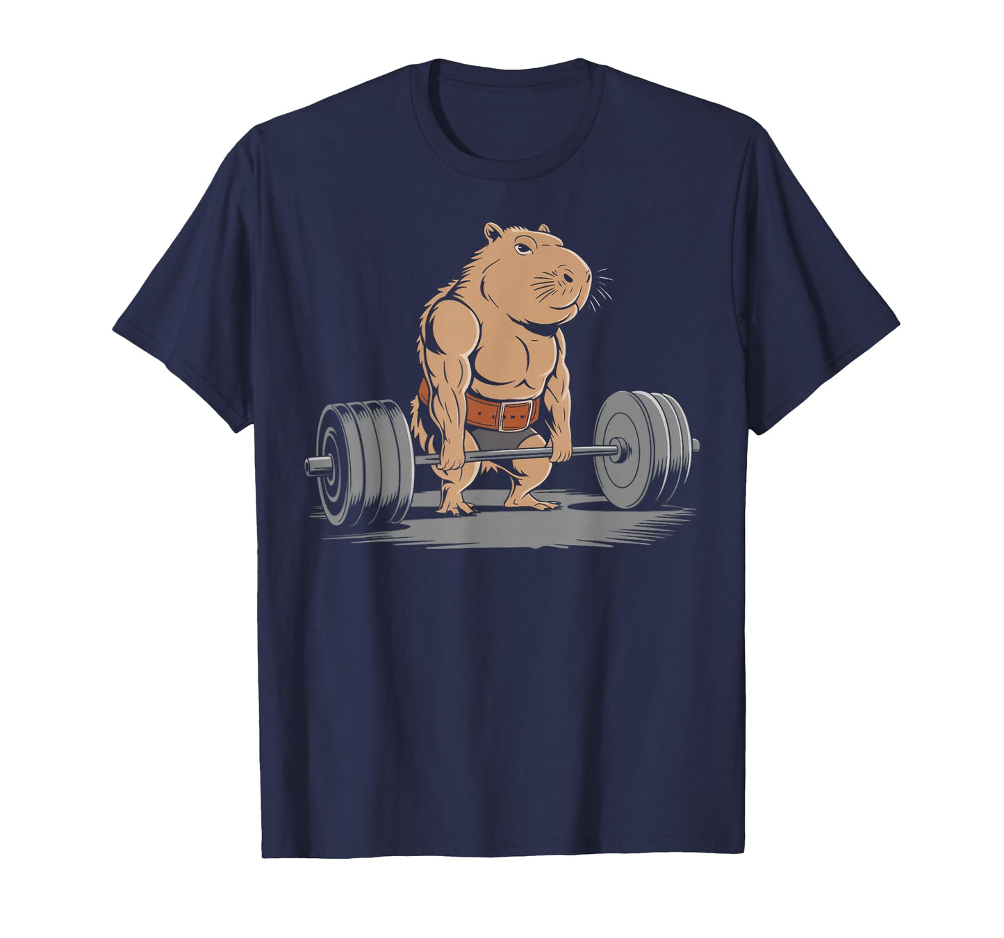Gym Capybara Weightlifting Rodent Animals Kawaii Capybara T-Shirt