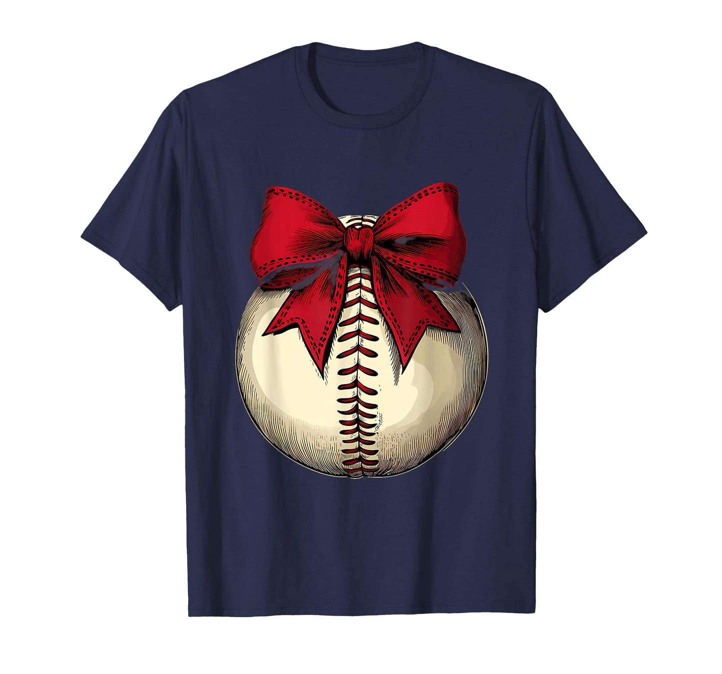 Baseball Coquette Bow Cute Baseball Player T-Shirt
