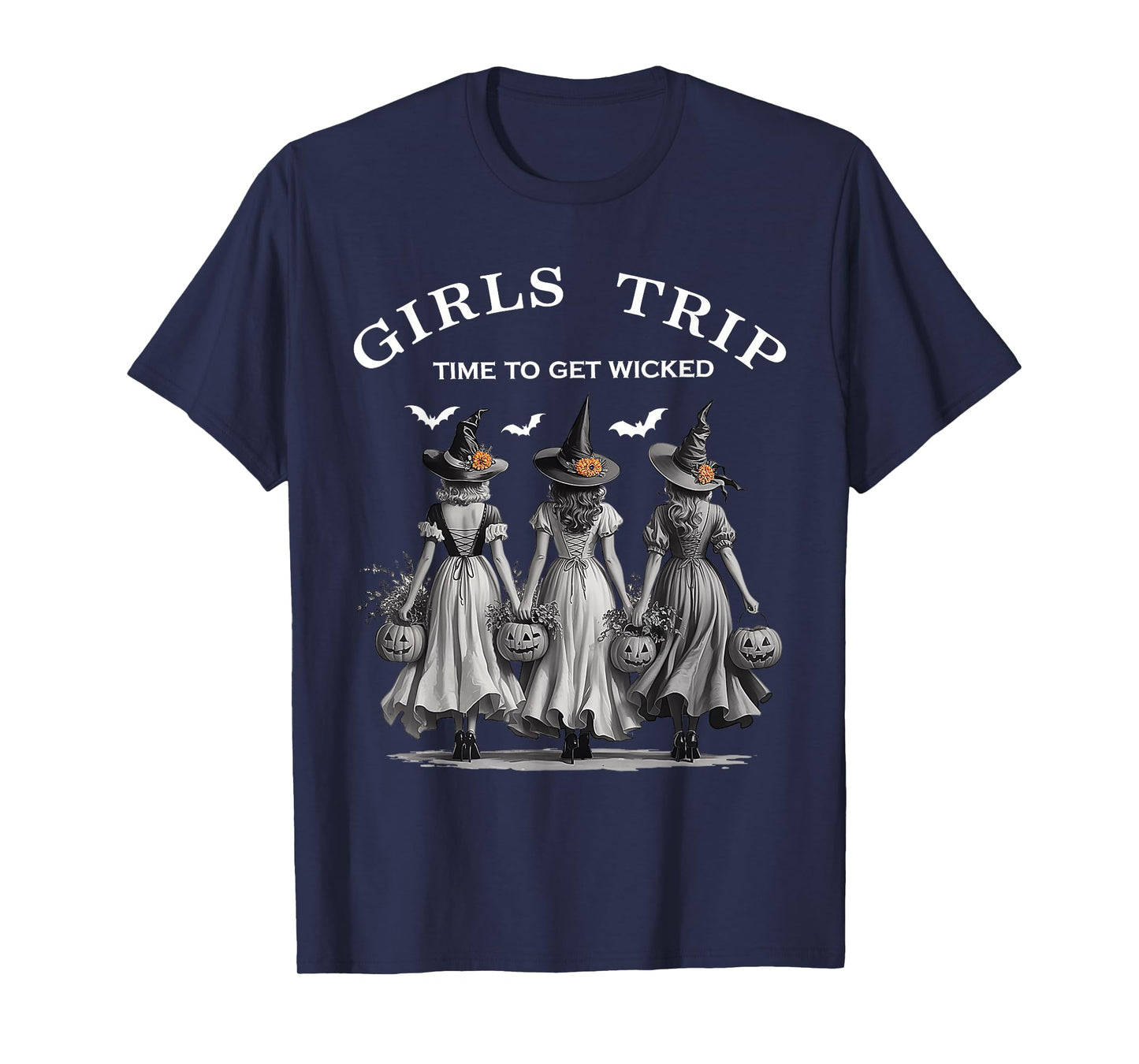 Girls Trip Time To Get Wicked Halloween Salem Witch T-Shirt